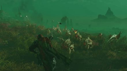 Helldivers 2 - Throwing Grenade towards Scavenger Swarm