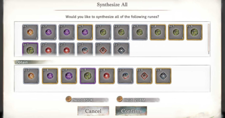 synthesize higher runes