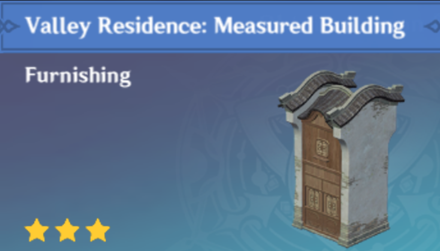 Genshin Impact - How to Get Valley Residence: Measured Building Furnishing