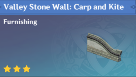 Genshin Impact - How to Get Valley Stone Wall: Carp and Kite Furnishing