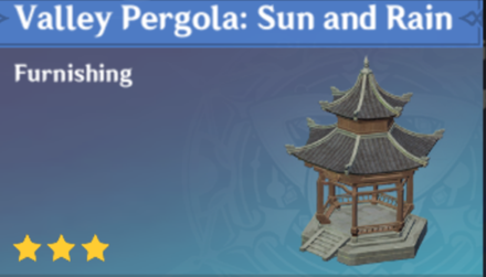 Genshin Impact - How to Get Valley Pergola: Sun and Rain Furnishing