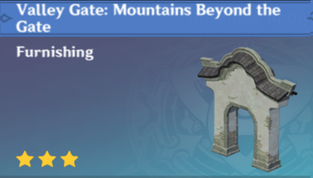 Genshin Impact - How to Get Valley Gate: Mountains Beyond the Gate Furnishing