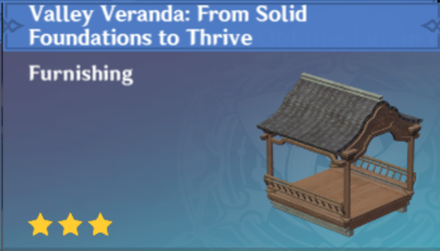Genshin Impact - How to Get Valley Veranda: From Solid Foundations to Thrive Furnishing