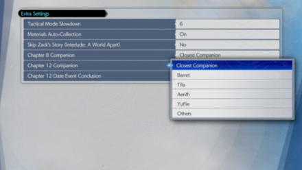 FF7 Rebirth - Post-Game - Extra Settings