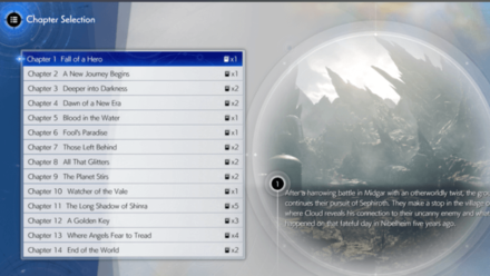 FF7 Rebirth - Post-Game - Chapter Selection