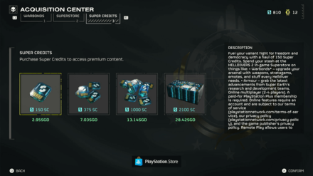 Helldivers 2 - Super Credits Shop