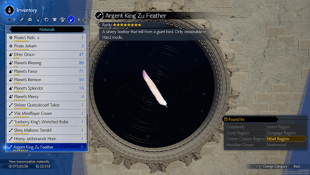 FF7 Rebirth - Argent King Zu Feather