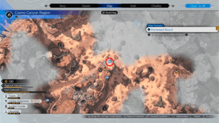 FF7 Rebirth - Chocobo Hidden Treasure Crimsonite Crystals x5 Map Location