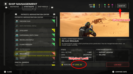 Helldivers 2 - Required Level