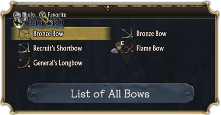 Unicorn Overlord - List of All Bows