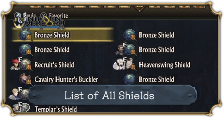 Unicorn Overlord - List of All Shields