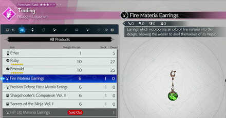 Final Fantasy 7 Rebirth - Fire Materia Earrings at Moogle Emporium