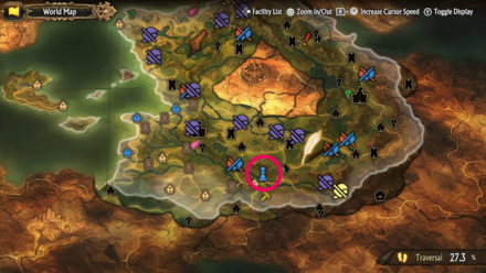 Unicorn Overlord - Cornia Treasure 1 Map Location