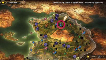 Unicorn Overlord - Cornia Treasure 3 Map Location