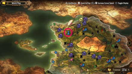 Unicorn Overlord - Cornia Treasure 4 Map Location