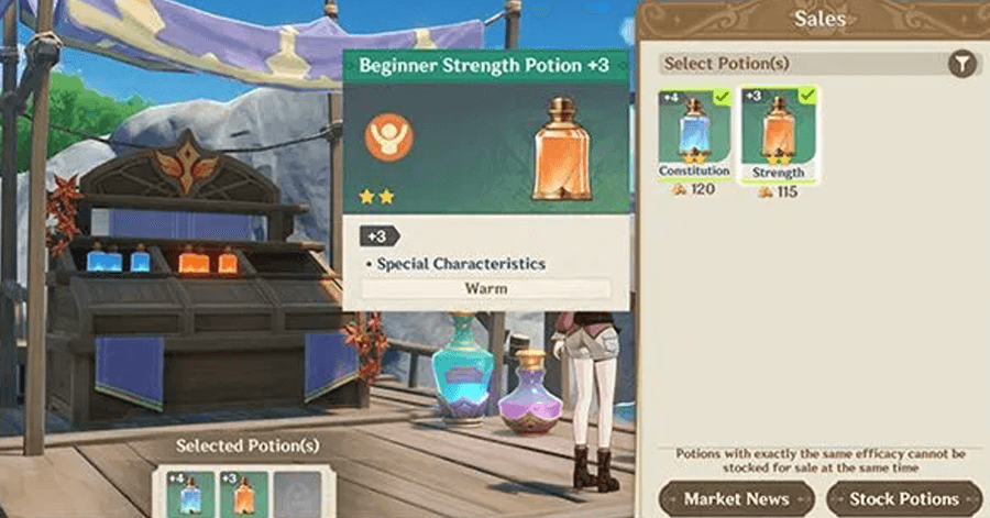 Genshin - How to Get Funds - Sell Your Potions