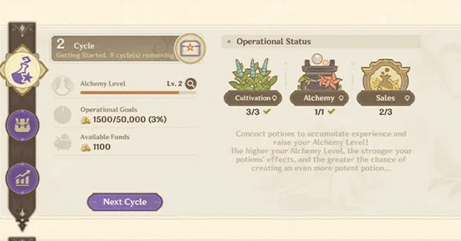 Genshin - Cultivate Ingredients - Check Progress in Handbook