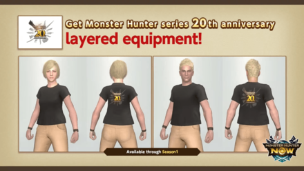 Monster Hunter Now- 20th Anniversary Black Shirt