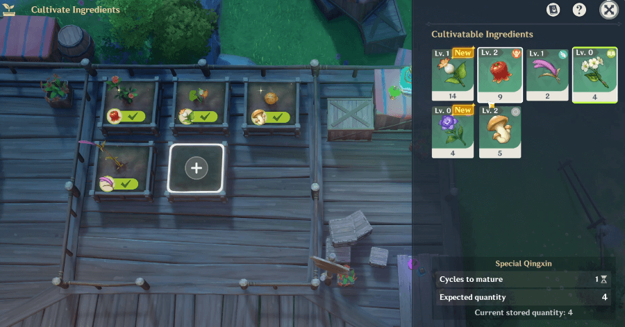 Genshin - Alchemical Ascension - Cultivating Ingredients