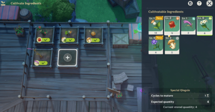 Genshin - Alchemical Ascension - Cultivating Ingredients