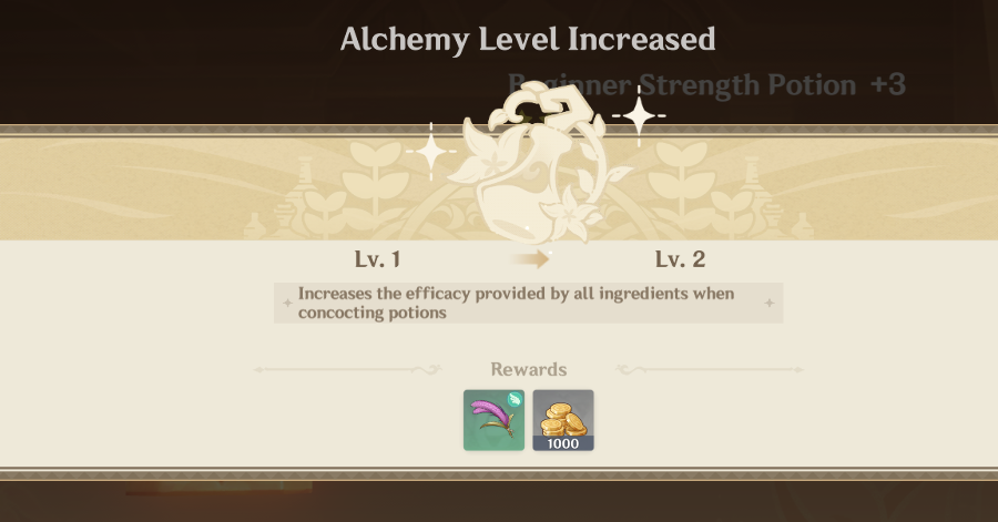 Genshin - Alchemical Ascension - Increase Alchemy Level