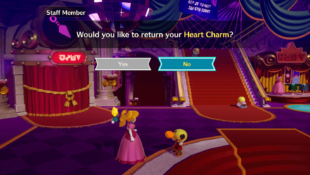 Princess Peach Showtime - Heart Charm Disable at the Theater Lobby