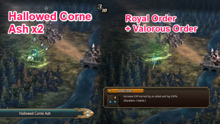 Unicorn Overlord - Use a Hallowed Corne Ash Twice the Use Royal and Valorous Order