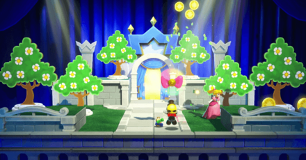 Princess Peach Showtime - Castle of Thorns Dress Ribbon Location
