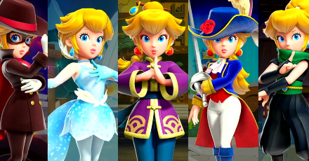 Princess Peach Showtime - Costume Transformations