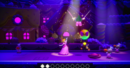 Princess Peach Showtime - Welcome to the Festival of Sweets Dress Ribbon Location