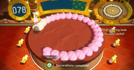 Princess Peach Showtime - Welcome to the Festival of Sweets Cake Minigame Spin