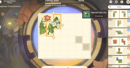 Genshin - Choose all the Appropriate Ingredients and Brew the Potion