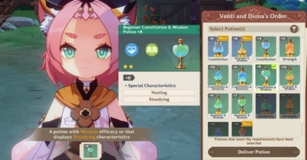 Genshin - Submit your Potion to Diona!