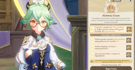 Genshin - Alchemical Ascension - Beginner Exam