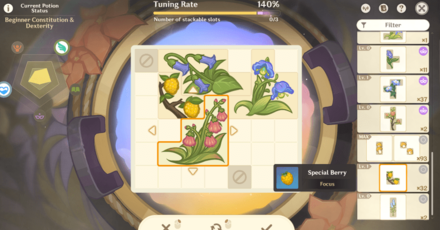 Genshin - Pick all the Appropriate Ingredients and Brew the Potion, mdoe:scale