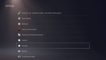FF7 Rebirth - Select Storage