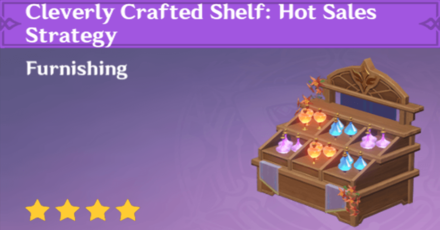 Genshin Impact - How to Get Cleverly Crafted Shelf: Hot Sales Strategy Furnishing