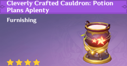 Genshin Impact - How to Get Cleverly Crafted Cauldron: Potion Plans Aplenty Furnishing