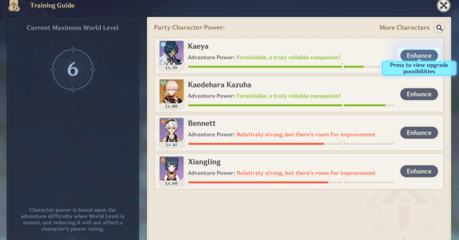 Genshin - Training Guide - Overview
