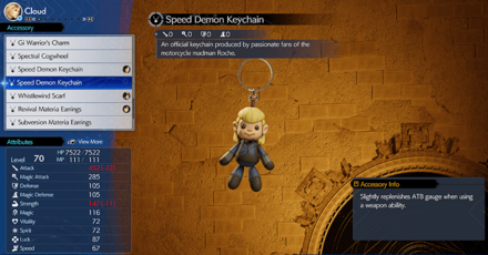FF7 Rebirth - Speed Demon Keychain