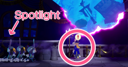 Princess Peach Showtime - The Dark Swordfighter & the Arena Hide and Seek Theet Location 1