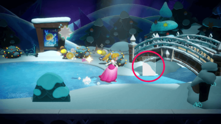 Princess Peach Showtime - A Snow Flower on Ice Hide and Seek Theet Location 2