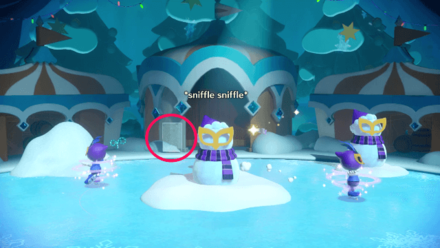 Princess Peach Showtime - A Snow Flower on Ice Hide and Seek Theet Location 3