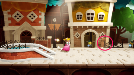 Princess Peach Showtime - The Case of the Missing Mural Hide and Seek Theet Location 1