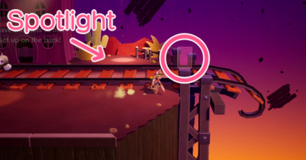 Princess Peach Showtime - The Dark Locomotive & the Doomed Town Hide and Seek Theet Location 1