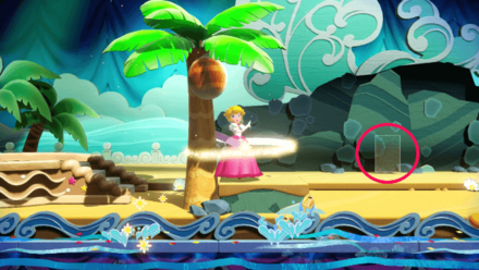 Princess Peach Showtime - Melody of the Sea Hide and Seek Theet Location 1