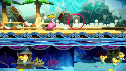 Princess Peach Showtime - Melody of the Sea Hide and Seek Theet Location 2