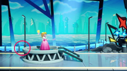 Princess Peach Showtime - Mighty Mission: Alien Invasion Hide and Seek Theet Location 1