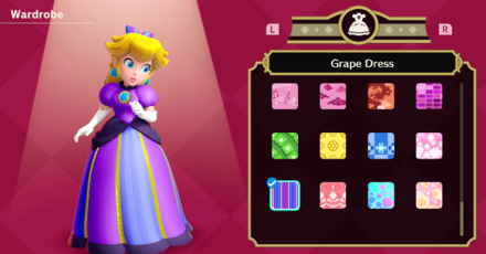 Princess Peach Showtime - Grape Dress Reward