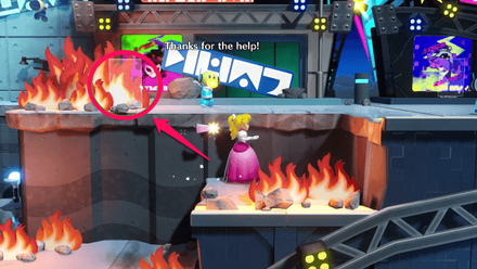 Princess Peach Showtime - Mighty Mission: Alien Invasion Hide and Seek Theet Location 2